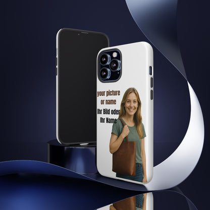 Personalisierte Handyhülle  Benutzerdefinierter Name oder Bild für Dein Telefon | Robuste  Stilvolle Handyhülle | Geschenk für Sie & Ihn