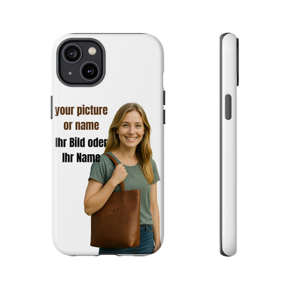 Personalisierte Handyhülle  Benutzerdefinierter Name oder Bild für Dein Telefon | Robuste  Stilvolle Handyhülle | Geschenk für Sie & Ihn