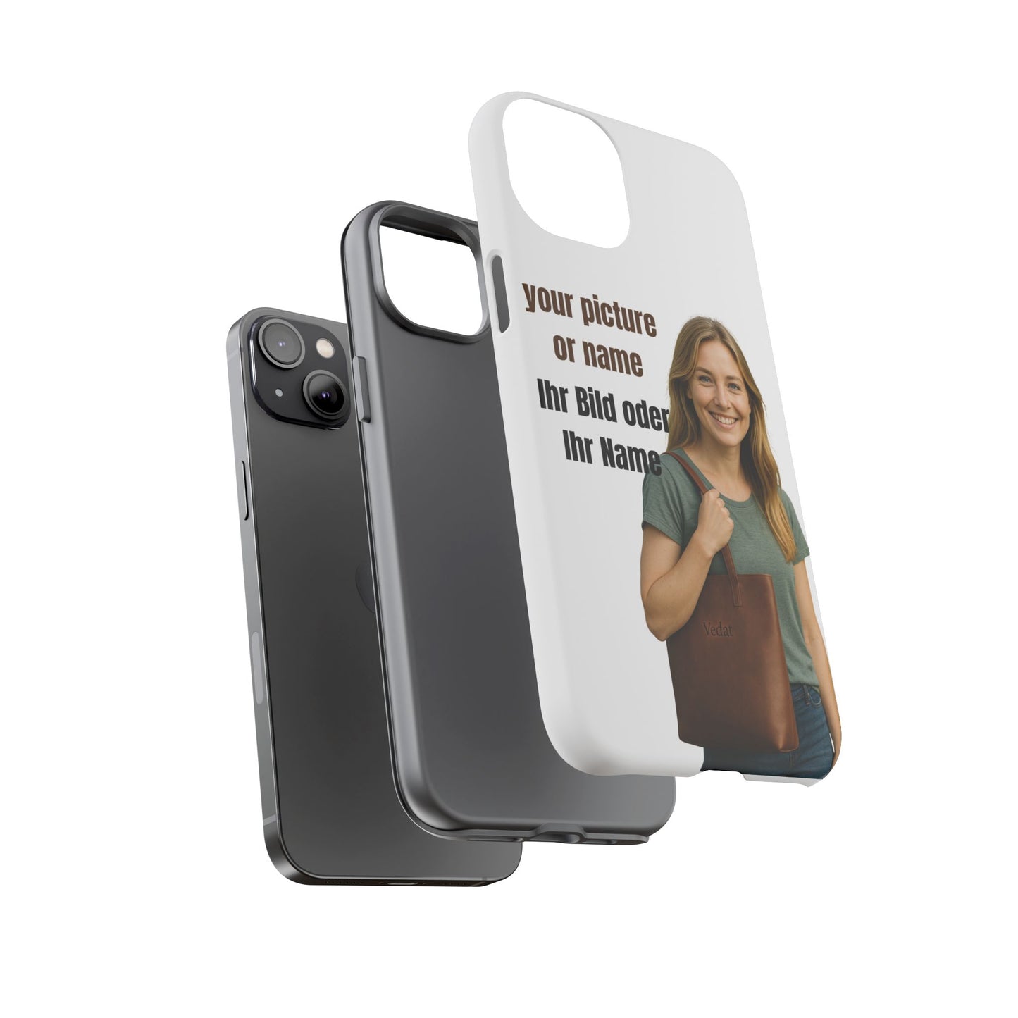 Personalisierte Handyhülle  Benutzerdefinierter Name oder Bild für Dein Telefon | Robuste  Stilvolle Handyhülle | Geschenk für Sie & Ihn