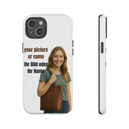Personalisierte Handyhülle  Benutzerdefinierter Name oder Bild für Dein Telefon | Robuste  Stilvolle Handyhülle | Geschenk für Sie & Ihn