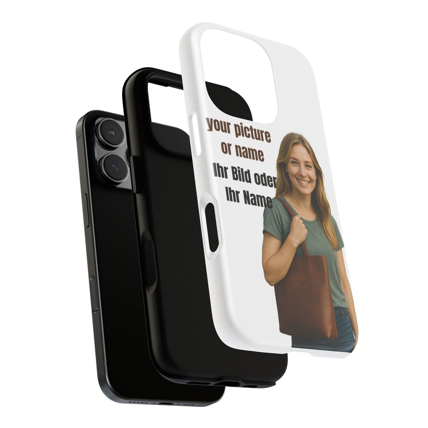 Personalisierte Handyhülle  Benutzerdefinierter Name oder Bild für Dein Telefon | Robuste  Stilvolle Handyhülle | Geschenk für Sie & Ihn