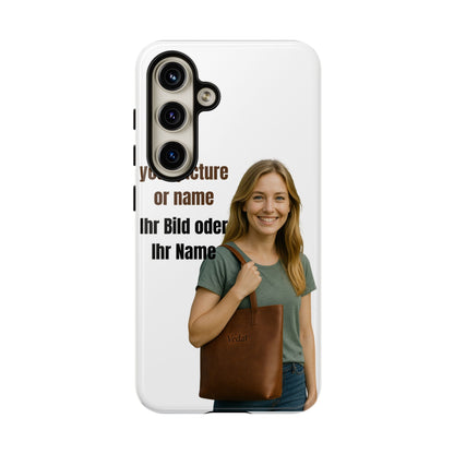 Personalisierte Handyhülle  Benutzerdefinierter Name oder Bild für Dein Telefon | Robuste  Stilvolle Handyhülle | Geschenk für Sie & Ihn