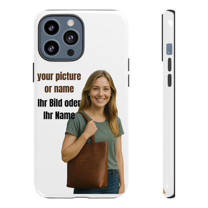 Personalisierte Handyhülle  Benutzerdefinierter Name oder Bild für Dein Telefon | Robuste  Stilvolle Handyhülle | Geschenk für Sie & Ihn