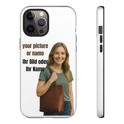 Personalisierte Handyhülle  Benutzerdefinierter Name oder Bild für Dein Telefon | Robuste  Stilvolle Handyhülle | Geschenk für Sie & Ihn