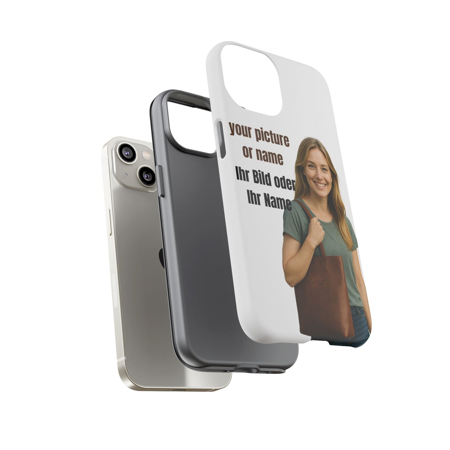 Personalisierte Handyhülle  Benutzerdefinierter Name oder Bild für Dein Telefon | Robuste  Stilvolle Handyhülle | Geschenk für Sie & Ihn