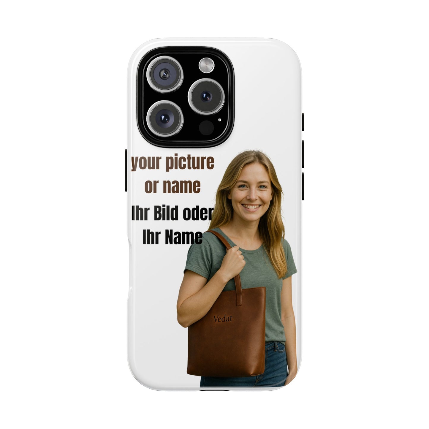Personalisierte Handyhülle  Benutzerdefinierter Name oder Bild für Dein Telefon | Robuste  Stilvolle Handyhülle | Geschenk für Sie & Ihn