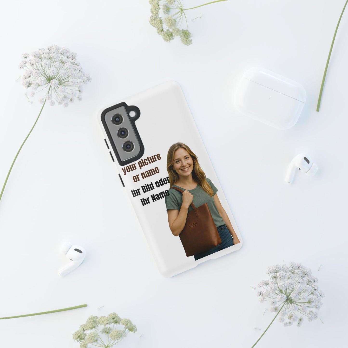Personalisierte Handyhülle  Benutzerdefinierter Name oder Bild für Dein Telefon | Robuste  Stilvolle Handyhülle | Geschenk für Sie & Ihn