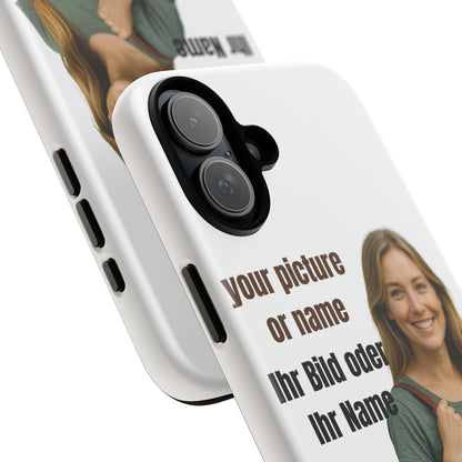 Personalisierte Handyhülle  Benutzerdefinierter Name oder Bild für Dein Telefon | Robuste  Stilvolle Handyhülle | Geschenk für Sie & Ihn