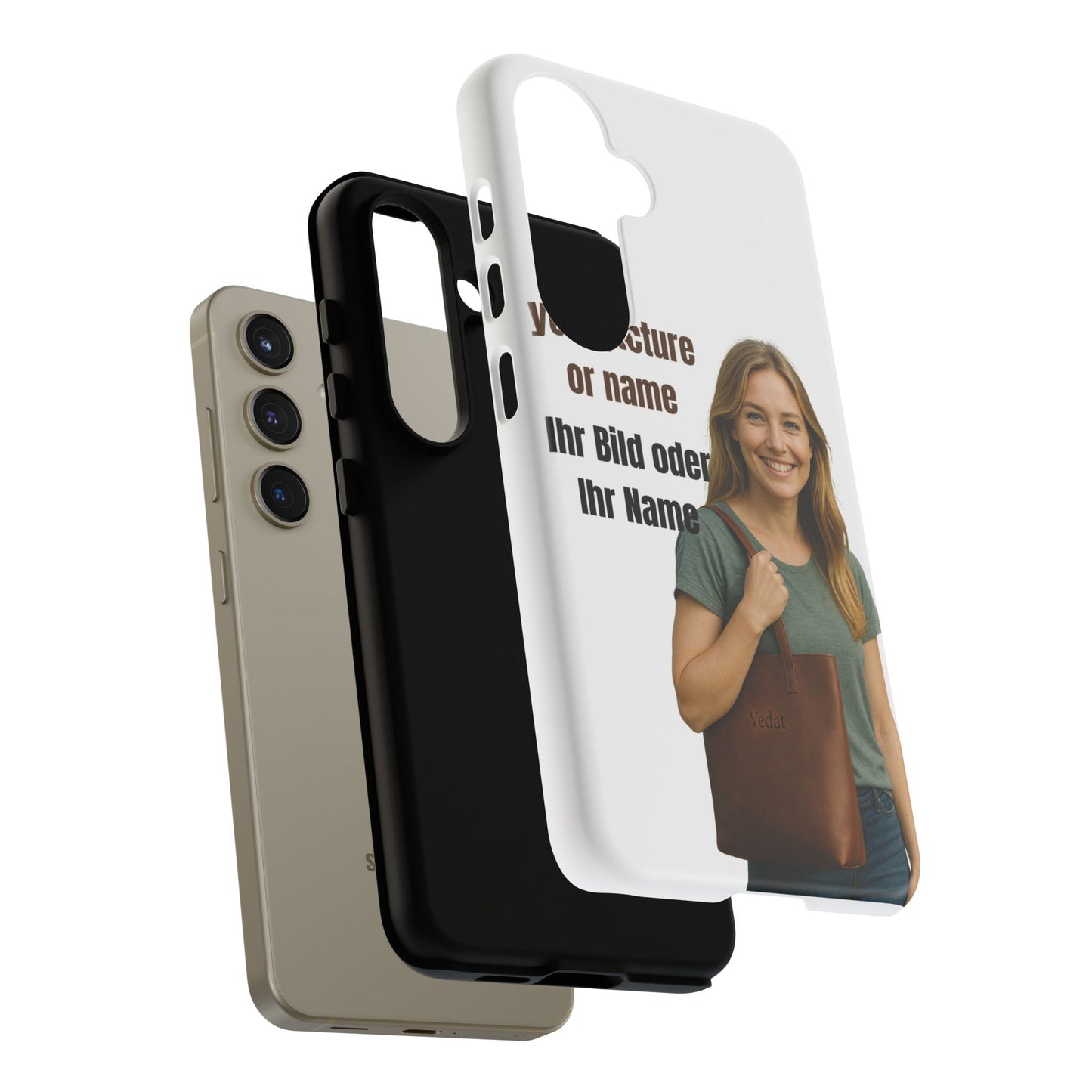 Personalisierte Handyhülle  Benutzerdefinierter Name oder Bild für Dein Telefon | Robuste  Stilvolle Handyhülle | Geschenk für Sie & Ihn