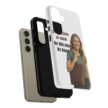 Personalisierte Handyhülle  Benutzerdefinierter Name oder Bild für Dein Telefon | Robuste  Stilvolle Handyhülle | Geschenk für Sie & Ihn