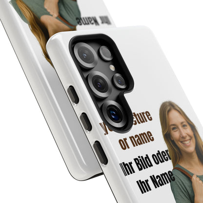 Personalisierte Handyhülle  Benutzerdefinierter Name oder Bild für Dein Telefon | Robuste  Stilvolle Handyhülle | Geschenk für Sie & Ihn