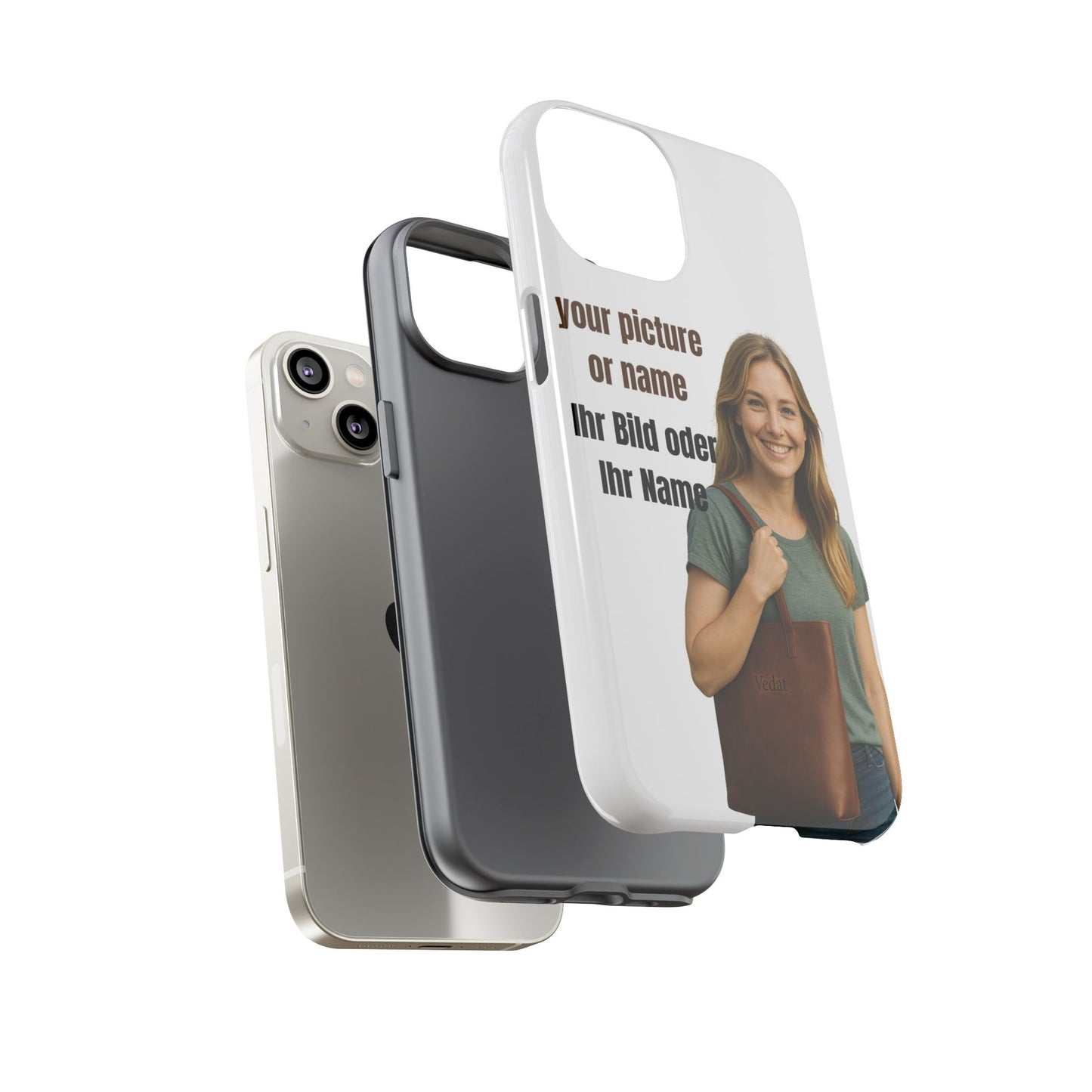 Personalisierte Handyhülle  Benutzerdefinierter Name oder Bild für Dein Telefon | Robuste  Stilvolle Handyhülle | Geschenk für Sie & Ihn
