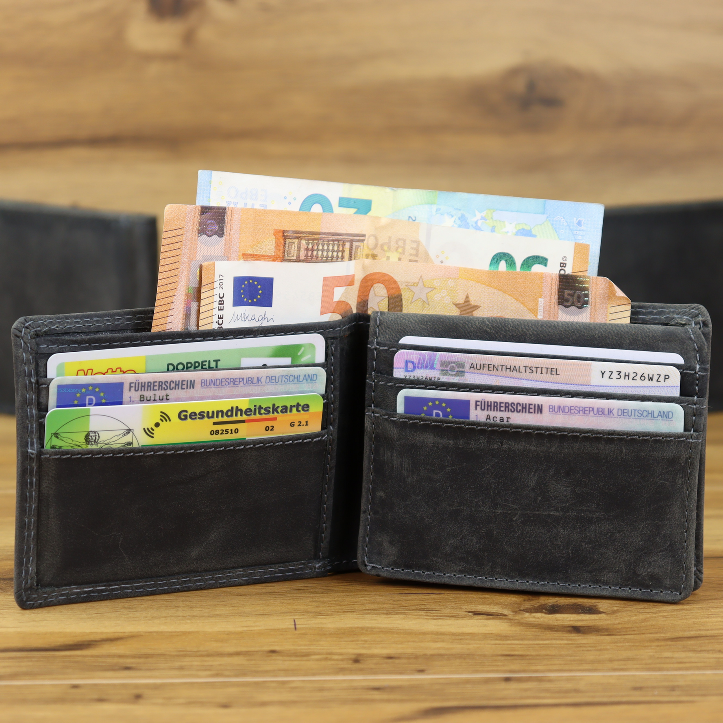 Personalisierte Leder Brieftasche, Geschenk für einen Geburtstag oder Weihnachten, Personalisierte Herren Handmade Leder Brieftasche