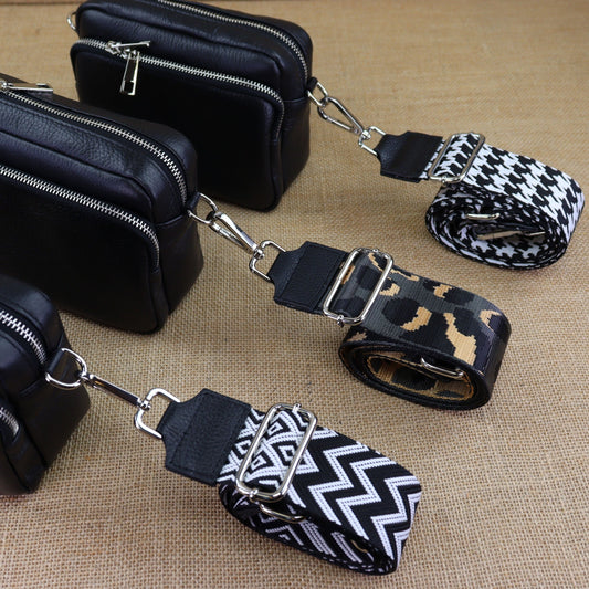 Schultergurte - Silber Schwarz