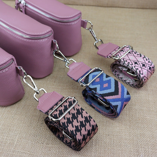 Schultergurte - Violettrot Silber