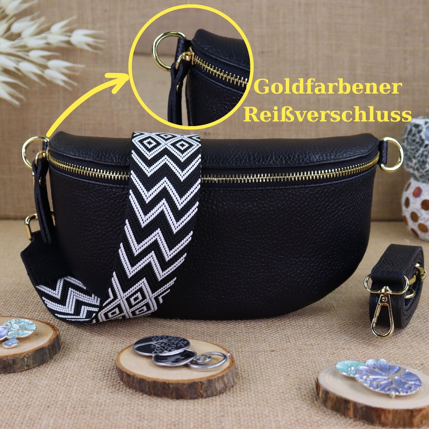 Elena - Gold Schwarz