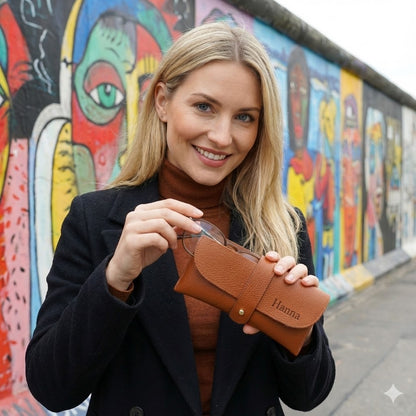 Brillenhalter aus Leder, Sonnenbrillenetui, Geschenk zum Valentinstag, Leder-Sonnenbrillenetui, Brillenetui, Brillenetui, Brillentasche