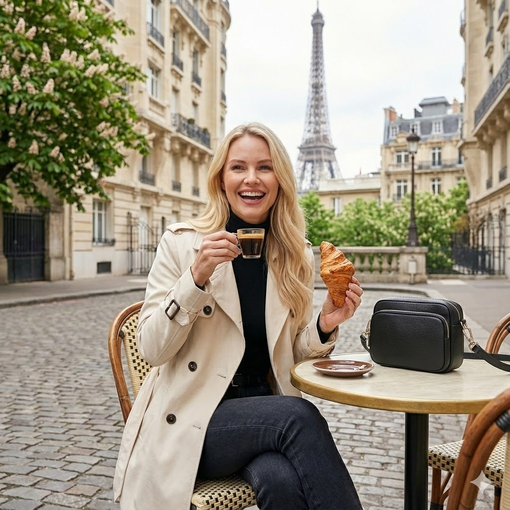Umhängetasche aus Leder, bauchtasche Damen, Umhängetasche mit zusätzlichem Riemen, Damentasche, Gürteltasche und Geschenk für die Freundin