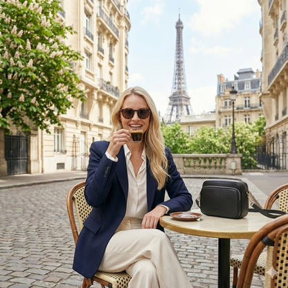 Umhängetasche aus Leder, bauchtasche Damen, Umhängetasche mit zusätzlichem Riemen, Damentasche, Gürteltasche und Geschenk für die Freundin